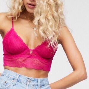 Free People Alyssa Underwire Bra Fuchsia Fantastic New NWT Medium